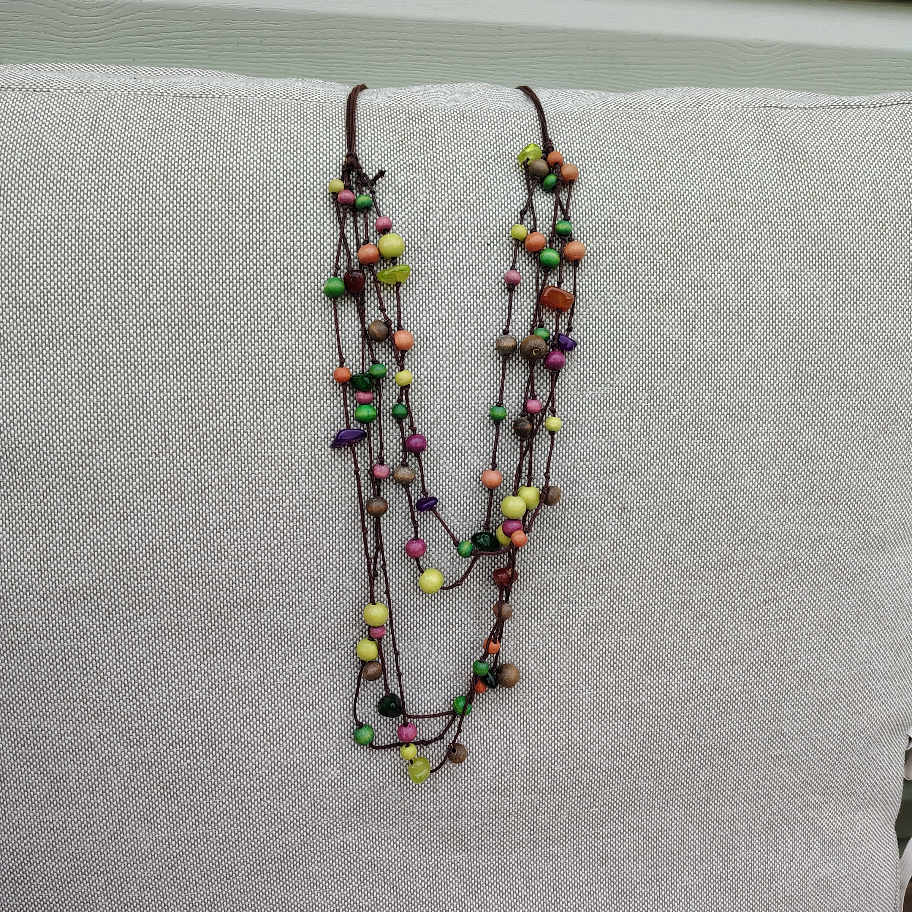Claire's Green And Yellow Multi-Strand Necklace
